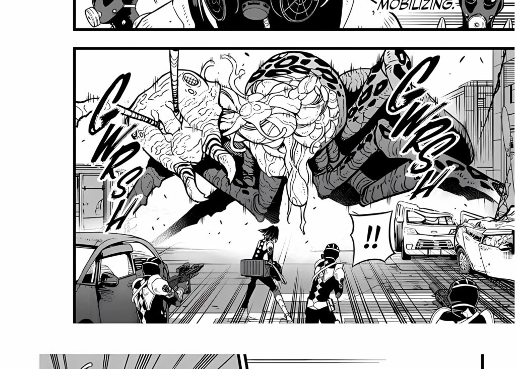 Kafka Hibino and Leno Ichikawa vs The Dragon-Type Kaiju